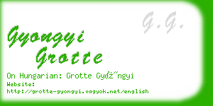 gyongyi grotte business card